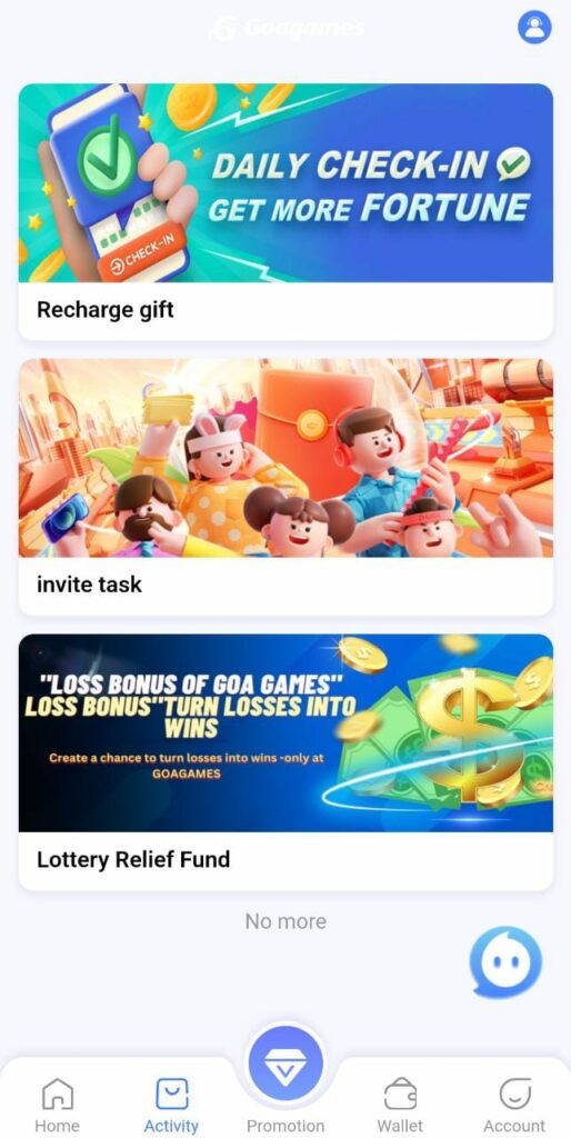 Goa games Bonuses
